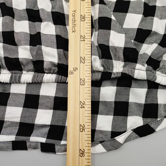 Madewell Wrap Front Shirt Medium Buffalo Check Popover - Picture 11 of 11